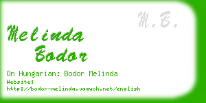 melinda bodor business card